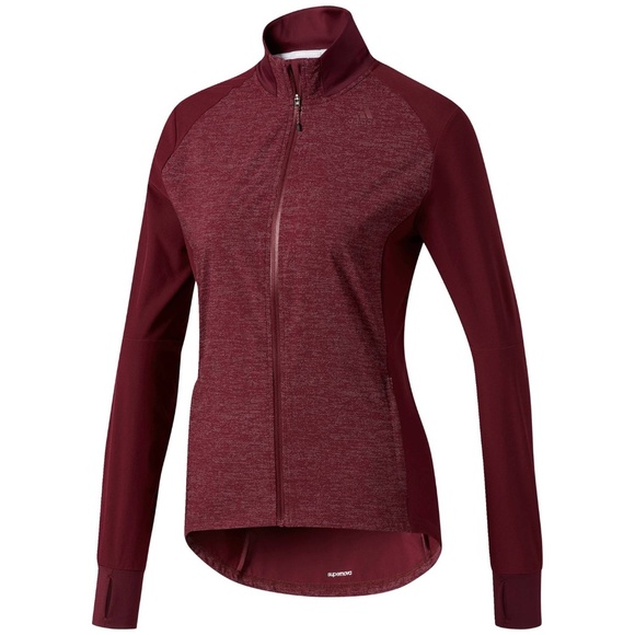 adidas Women's Supernova Storm Running Jacket - Maroon - Size Small - Picture 1 of 6